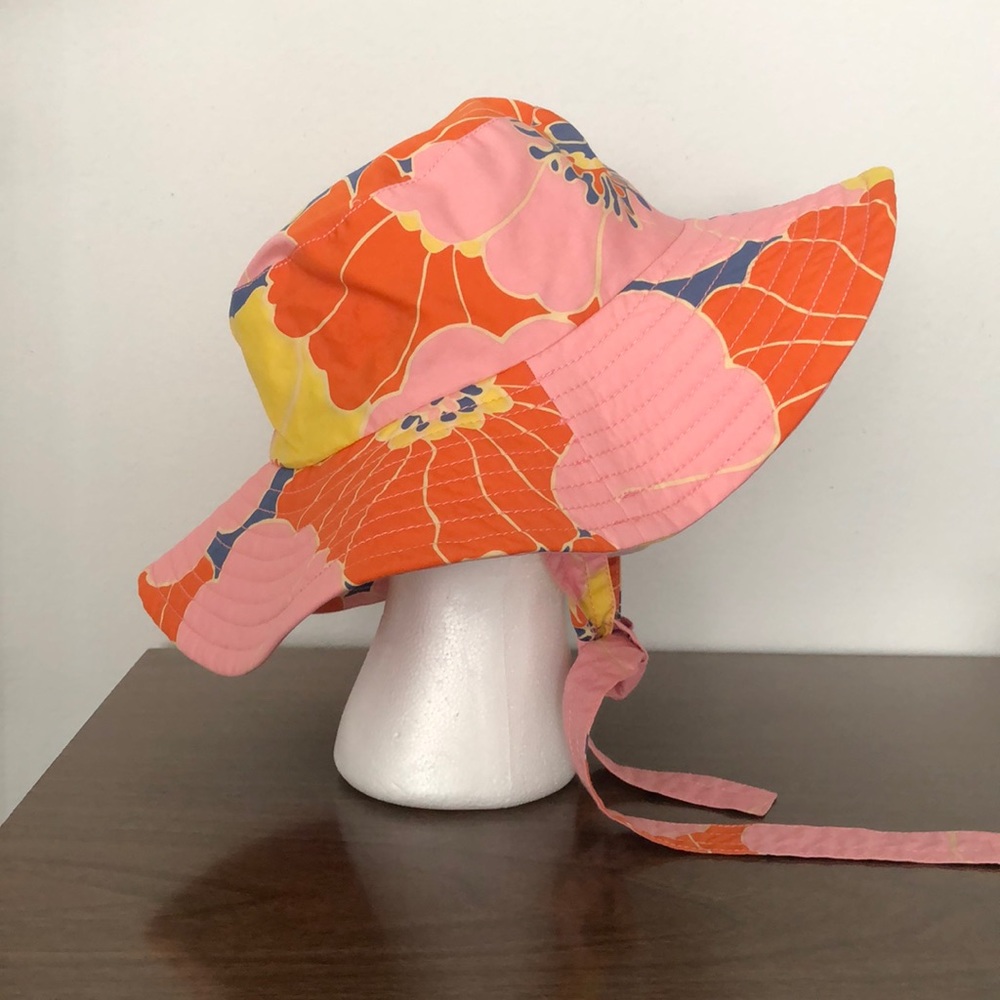 Zara Pink Floral Sun Hat Sz L